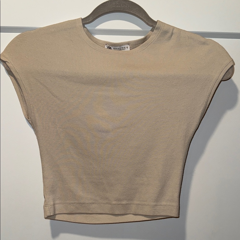 Zara Beige Crop Top